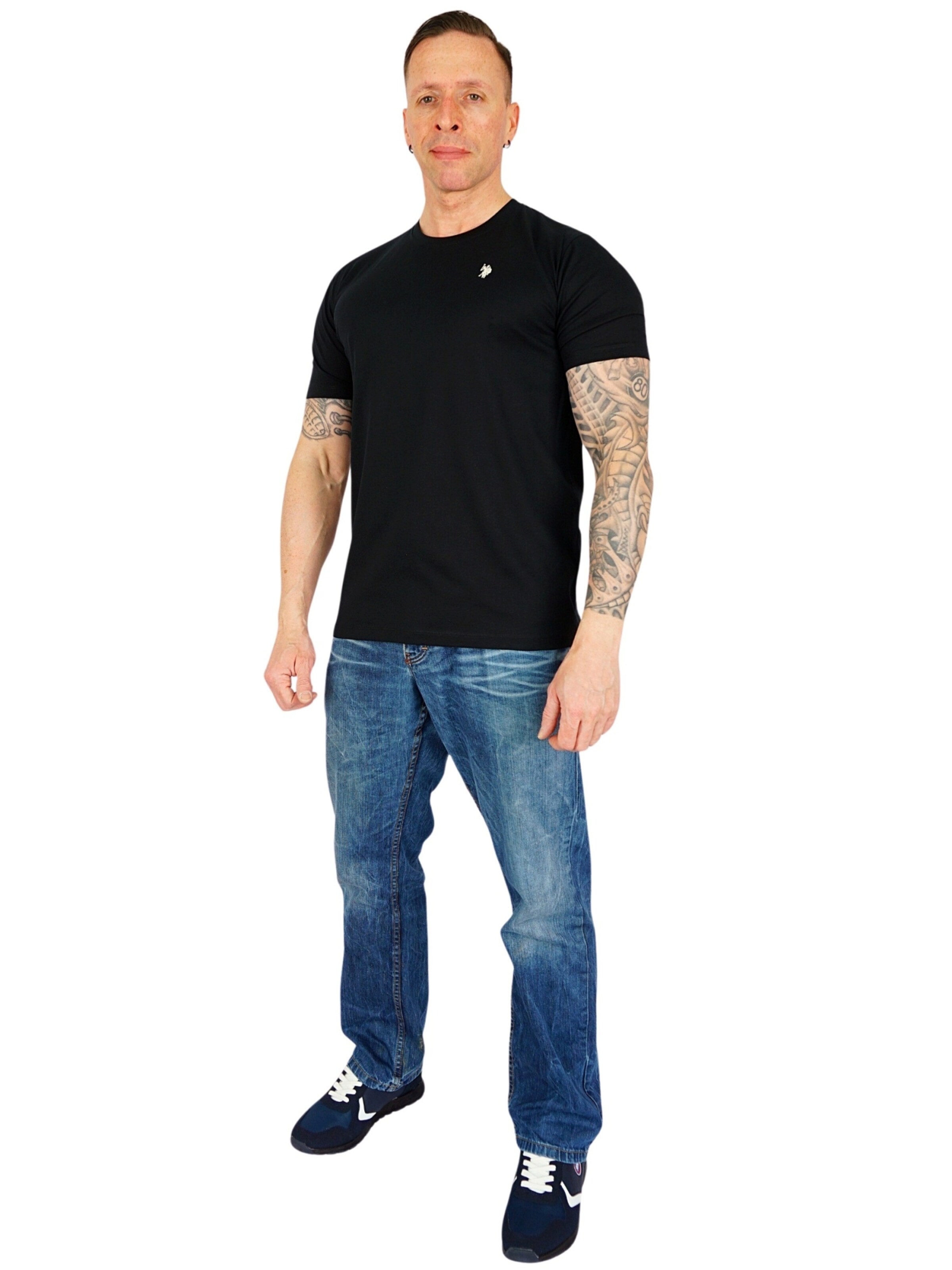 T-Shirt U.S. POLO ASSN. en bleu : devant