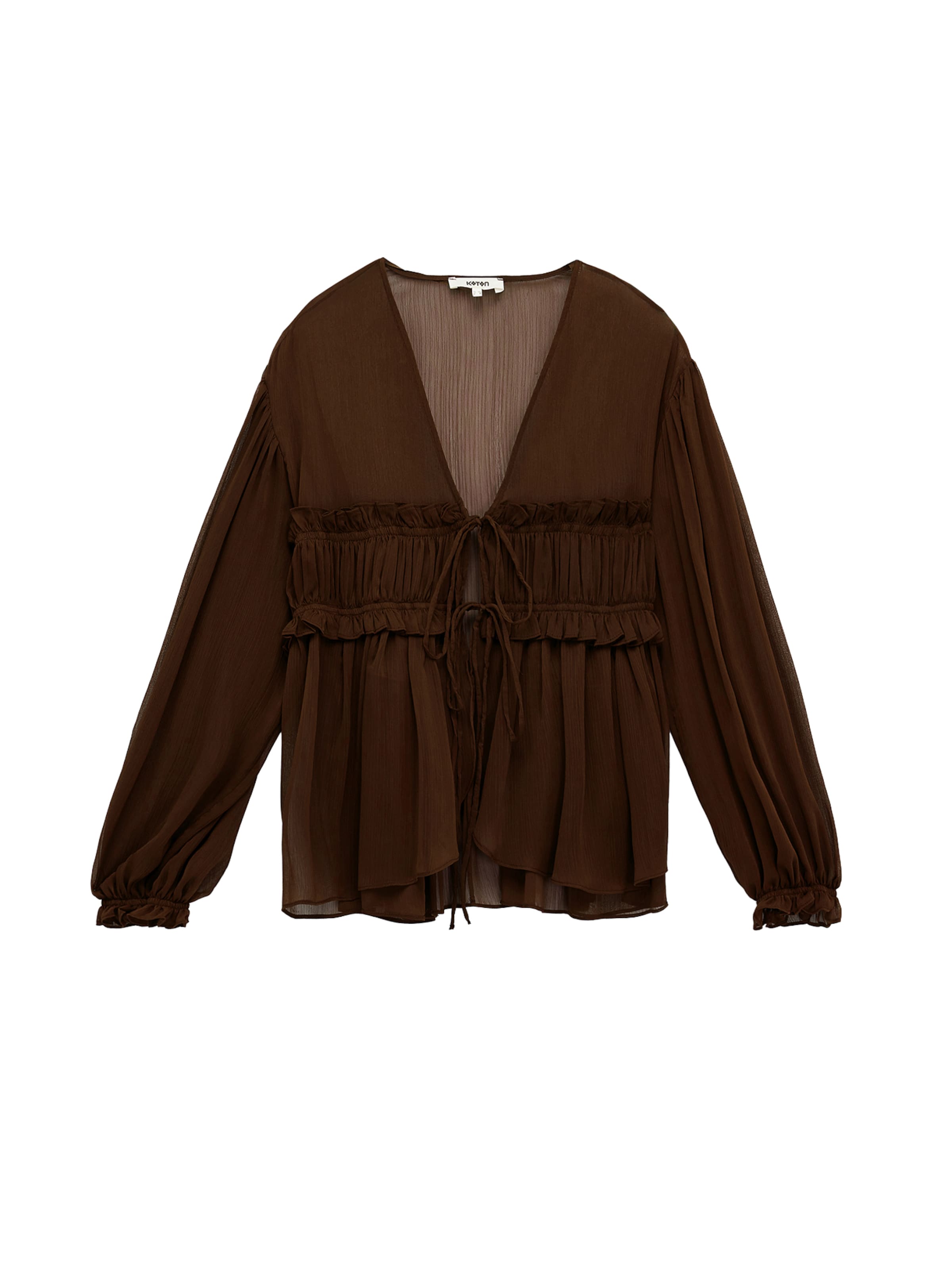 Koton Blouse in XXS in de kleur Bruin, Productweergave