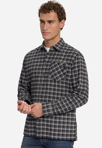 No Excess Regular fit Button Up Shirt in Black