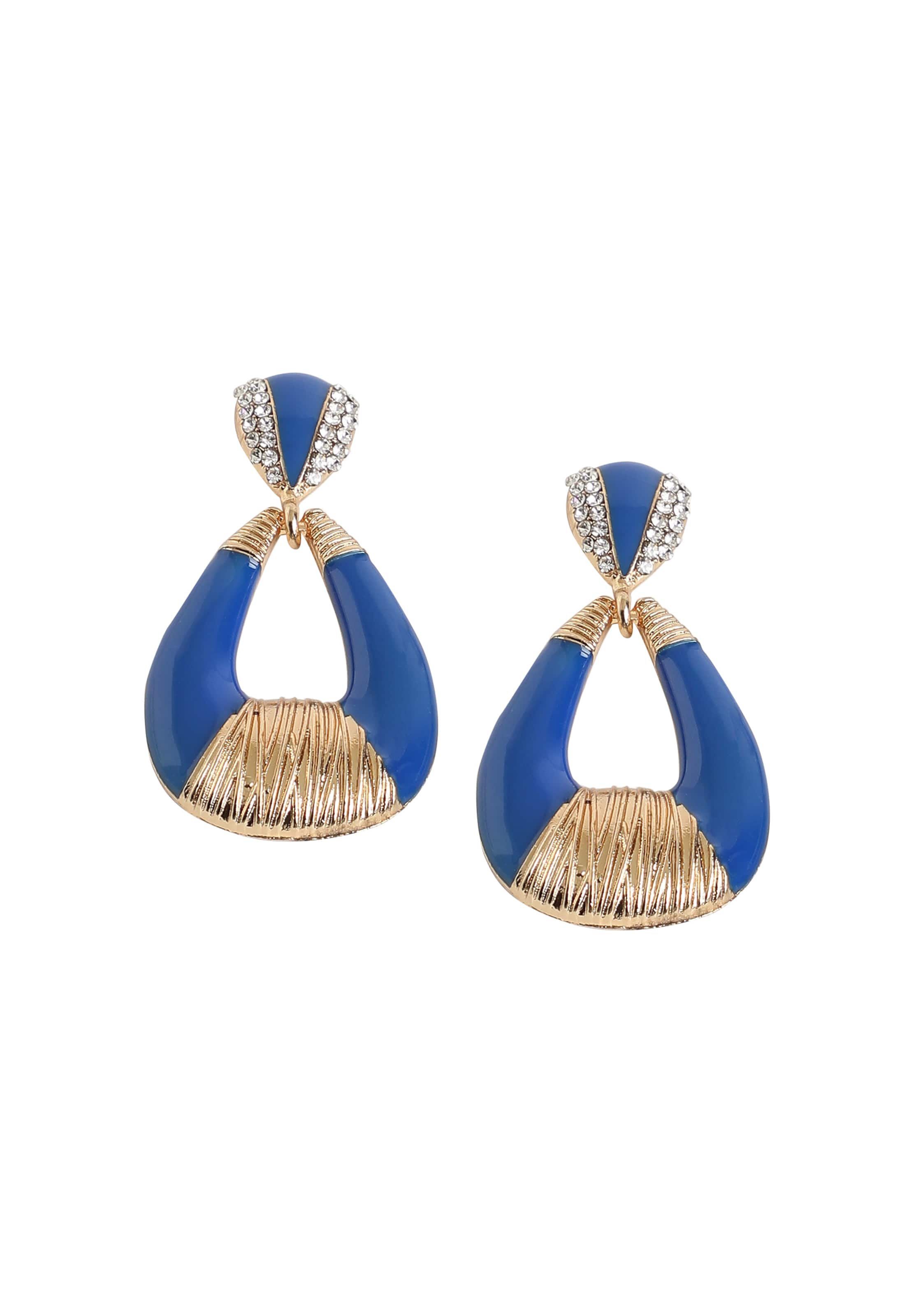 SOHI Náušnice ' Eliane ' - Modrá: predná strana