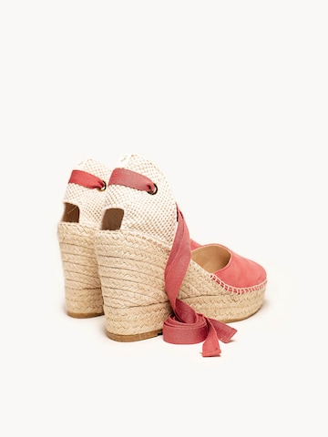 Sandalo 'Alpargata Cuña 10 cm' di Alhamas in rosa