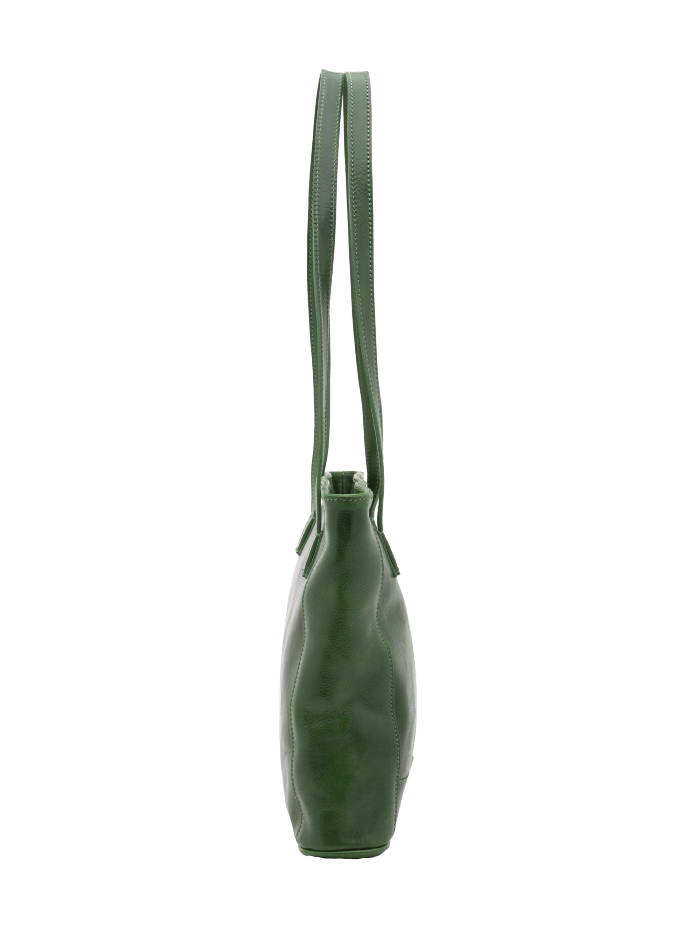 Borsa a spalla 'Borsa a Spalla Donna Cressa Vera Pelle Vacchetta - Chiusura Zip' di I Fratelli in verde