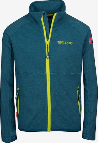 TROLLKIDS Fleece Jacket in Green: front