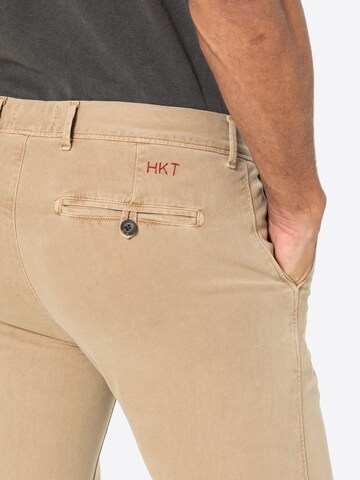 Coupe slim Pantalon chino HKT by HACKETT en beige