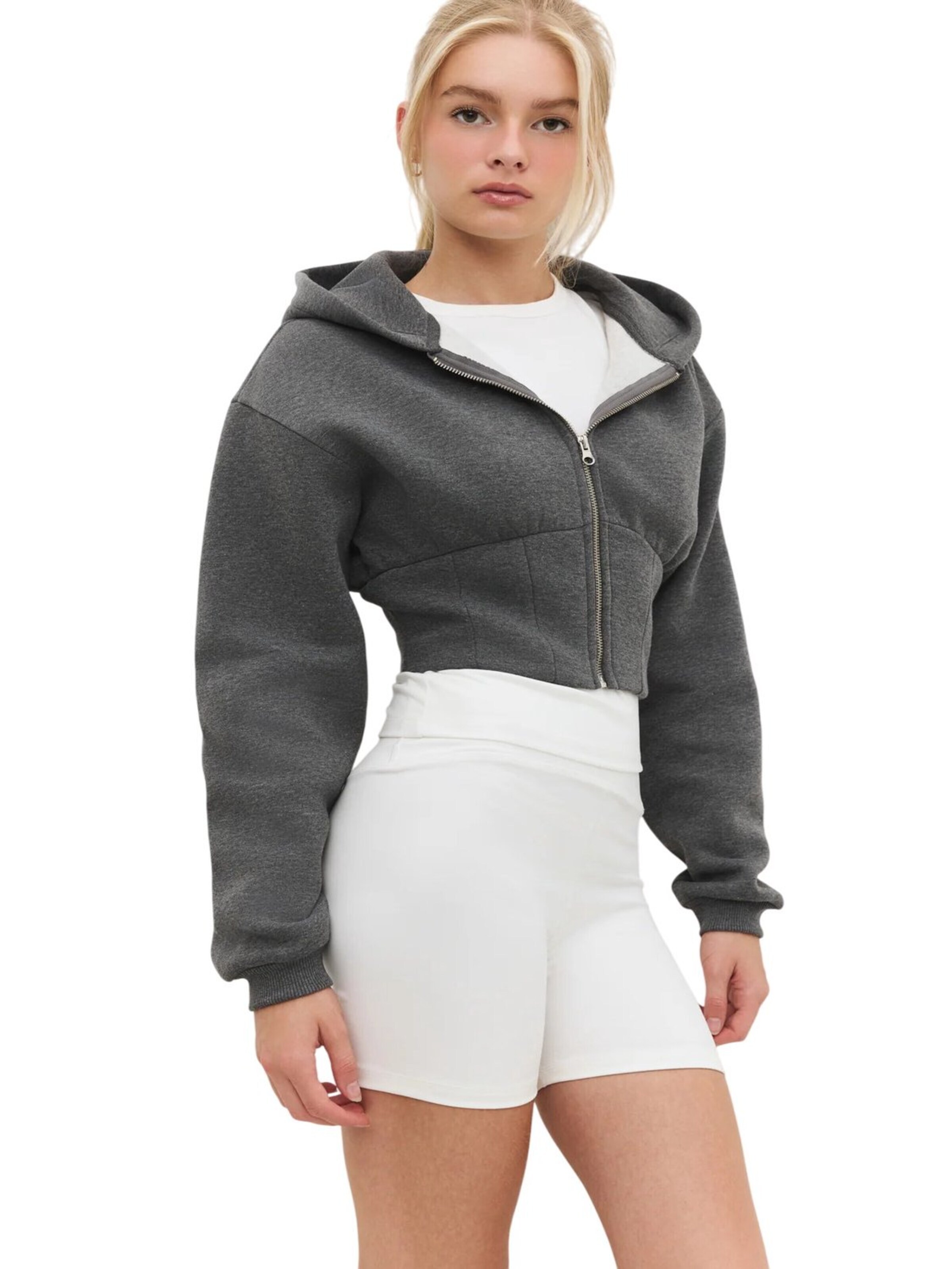 No Matter What Sweat jacket in Grey: front