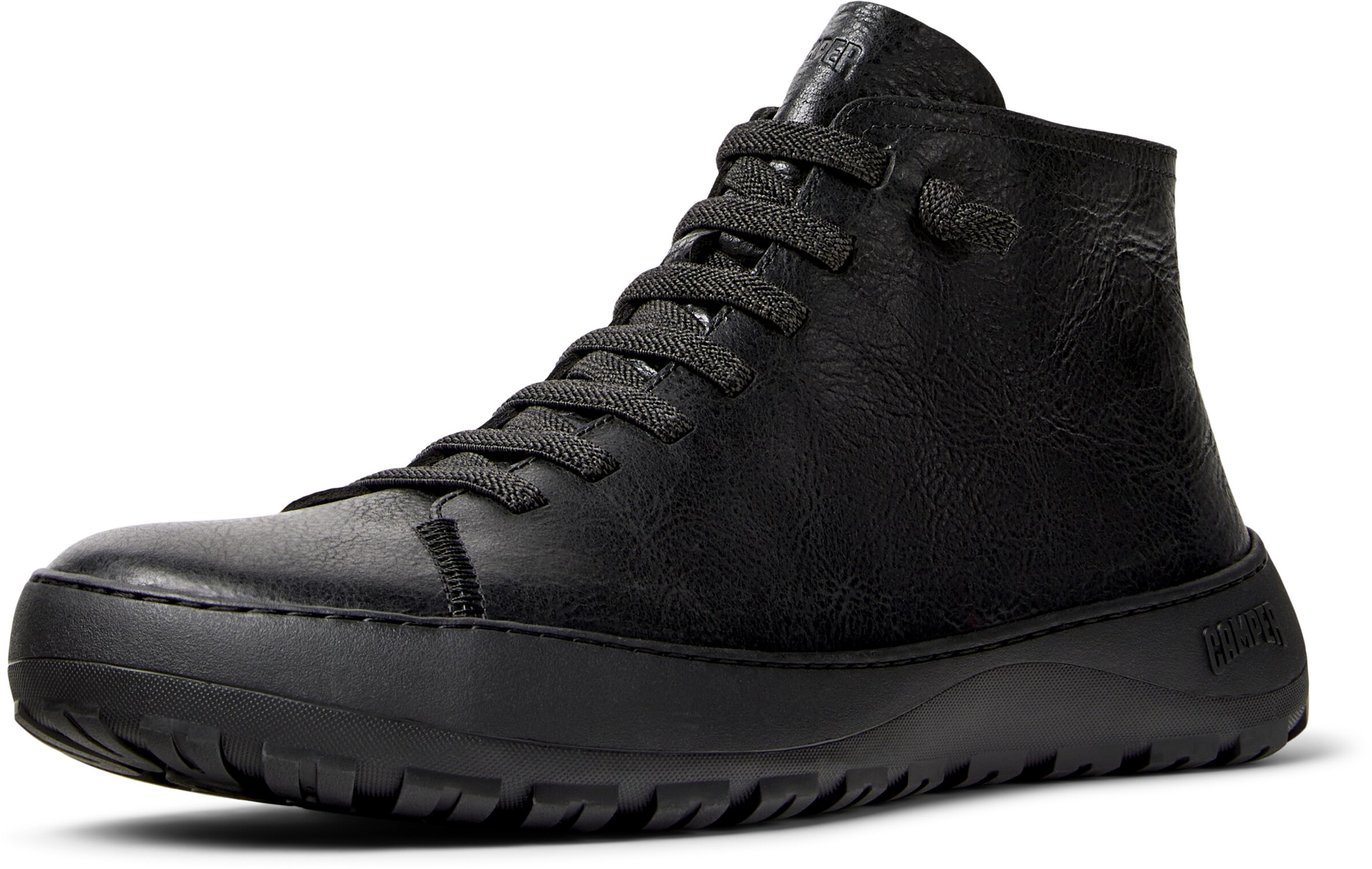 Sneaker alta 'Peu Serra' di CAMPER in nero: frontale