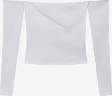 T-shirt Pull&Bear en blanc : devant