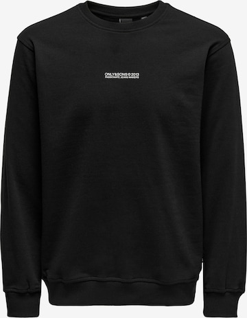 Only & SonsSweater majica 'ELON' - crna boja: prednji dio