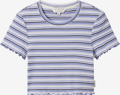 TOM TAILOR T-Shirt en bleu / lilas / noir / blanc, Vue avec produit