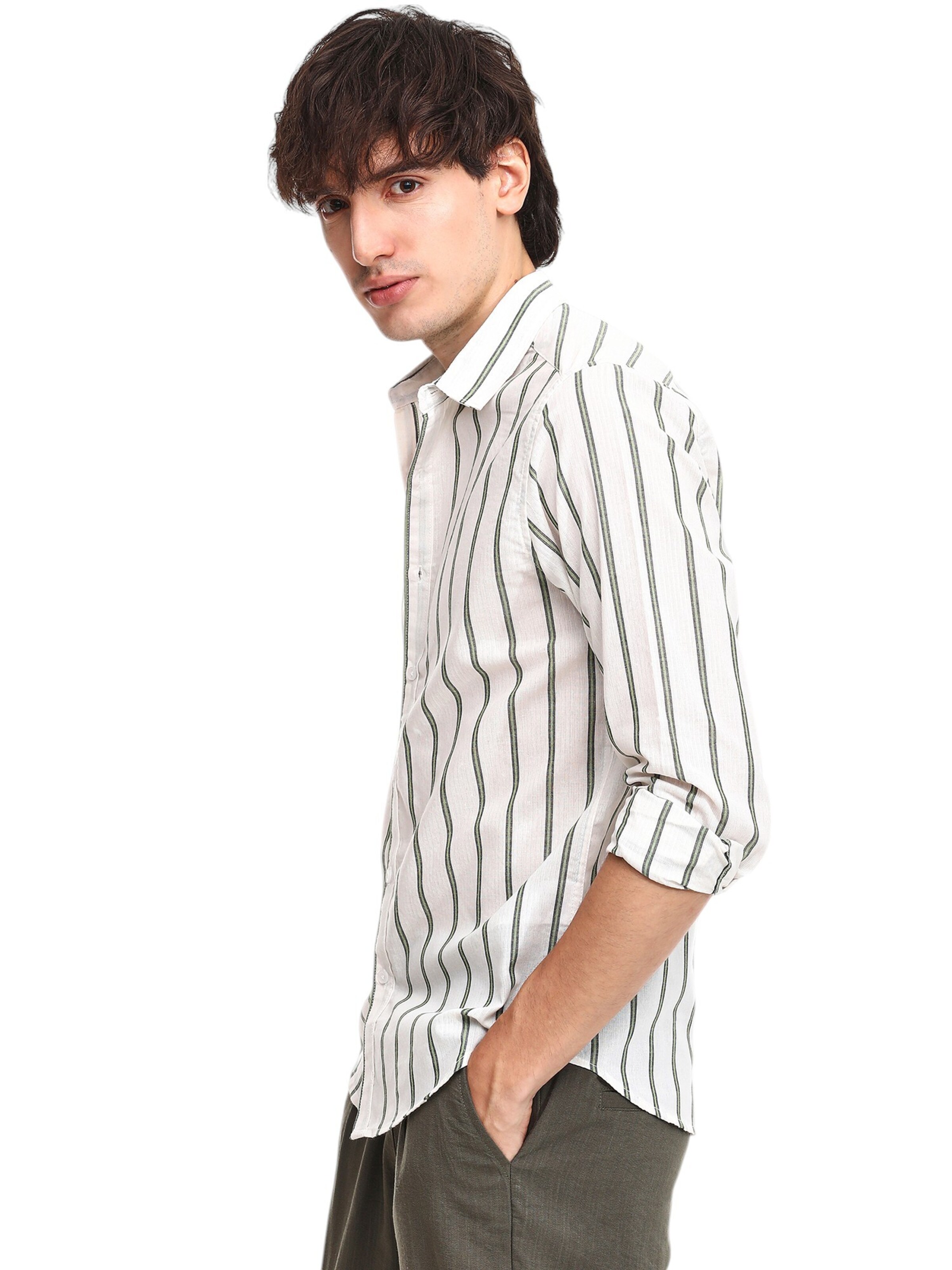 Coupe regular Chemise 'Winifred' Campus Sutra en blanc