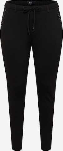 Zizzi Slim fit Pants 'MADDISON' in Black: front