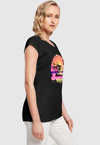Merchcode T-Shirt 'Summer Vibes Sunset' in Schwarz