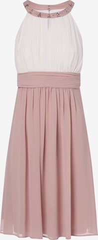 Robe de cocktail Marie Lund en rose : devant