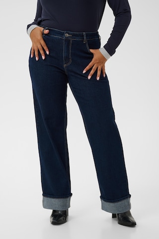 KAFFE CURVE Wide Leg Jeans 'KCAndrya' in Blau: Vorderseite