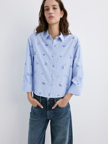 MANGO Bluse 'Florix' in Blau: Vorderseite