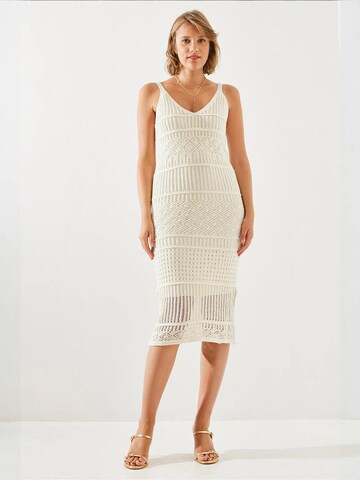 Bianco Lucci - Vestido de malha em bege
