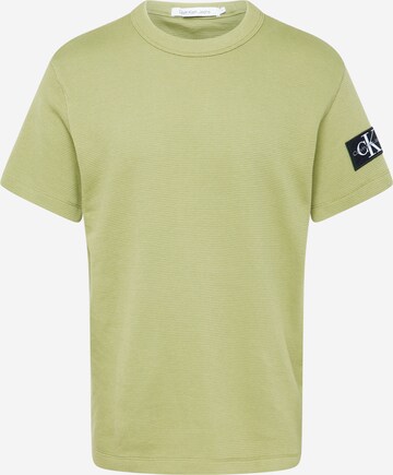 T-Shirt Calvin Klein Jeans en vert : devant