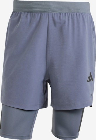 ADIDAS PERFORMANCE Slimfit Spodnie sportowe 'Power' w kolorze niebieski: przód