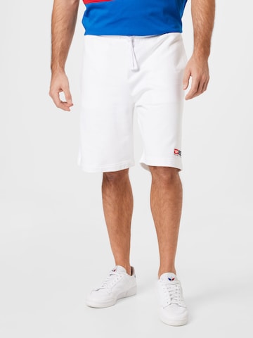 DIESEL Regular Trousers in White: front