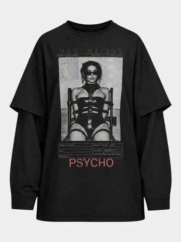 Made By Society Shirt 'Tricou PSYCHO - T27893' in Black: front