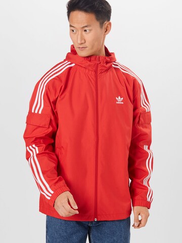 ADIDAS ORIGINALS Φθινοπωρινό και ανοιξιάτικο μπουφάν σε κόκκινο: μπροστά