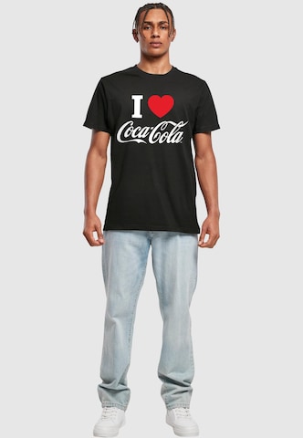 Merchcode Shirt 'Coca Cola I Love Coke' in Black