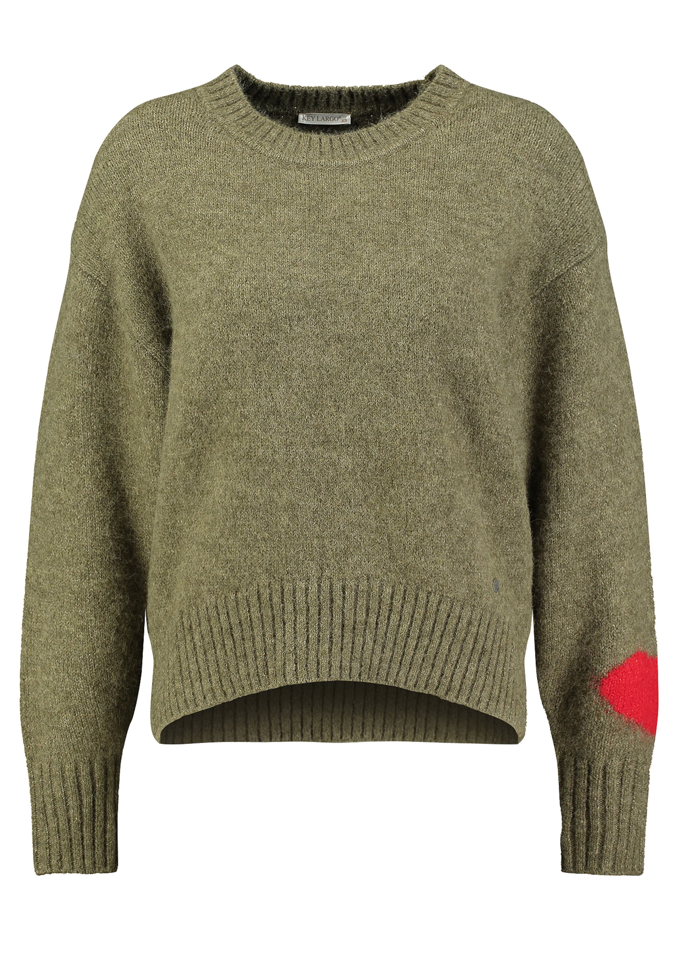 Key Largo - Pullover 'Fluffy' em verde: frente