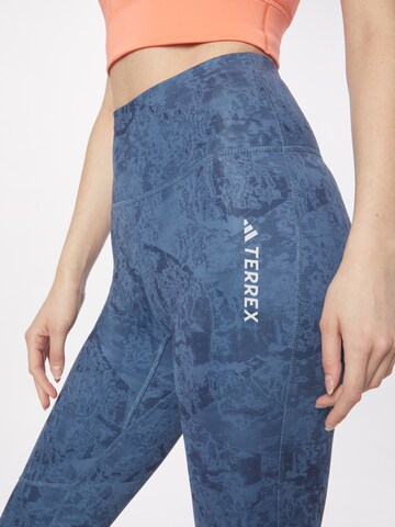 Skinny Pantaloni sport 'Multi' de la ADIDAS TERREX pe albastru