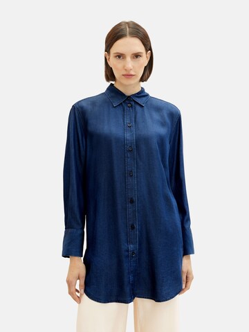 TOM TAILOR Blouse in Blue: front