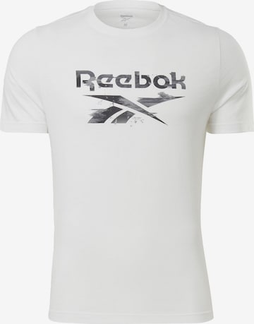 balta Reebok Sportiniai marškinėliai ' Identity Modern Camo': priekis