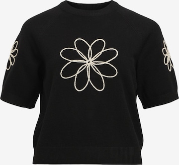 Pull-over OBJECT en noir : devant