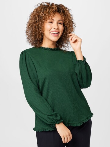 Dorothy Perkins Curve Shirt in Green: front