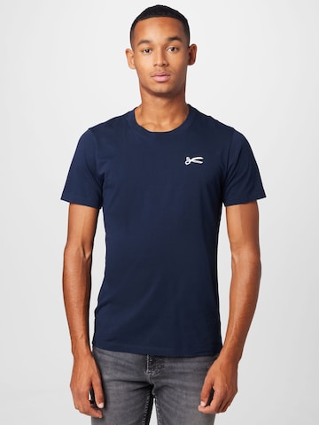 T-Shirt 'SCISSOR' DENHAM en bleu : devant