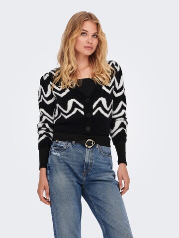 Cardigan 'Piumo' ONLY en noir : devant