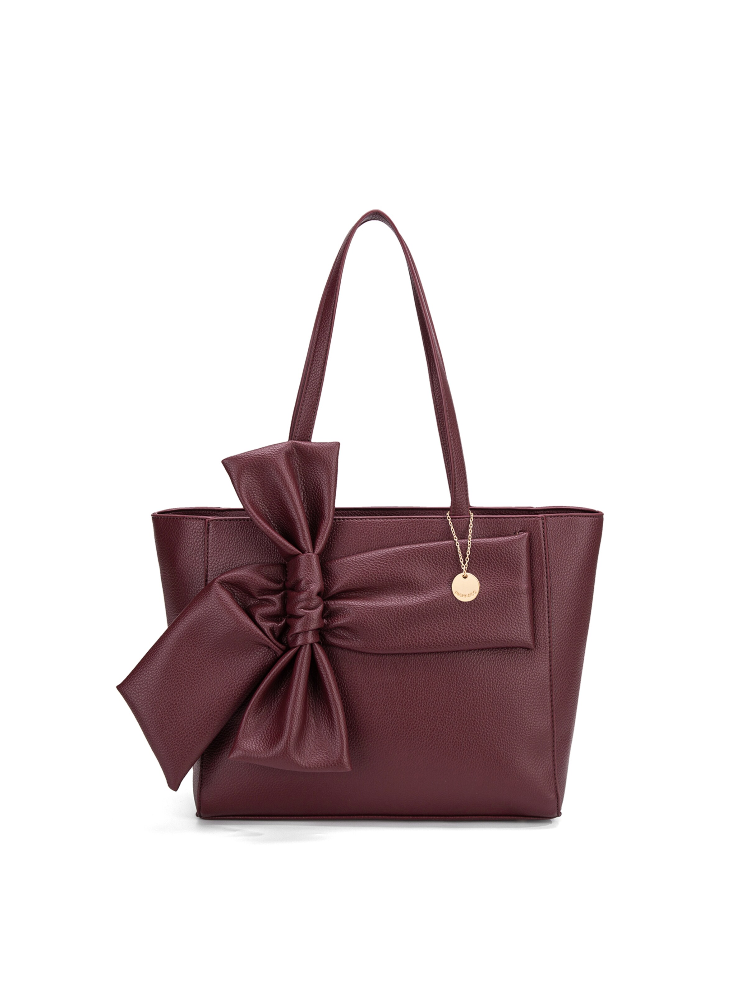 Borsa a spalla 'Borsa a Spalla Donna Velvetine Elite - Pelle Vegana PU con Fiocco' di Diana&Co. in rosso: frontale