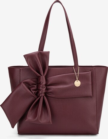 Borsa a spalla 'Borsa a Spalla Donna Velvetine Elite - Pelle Vegana PU con Fiocco' di Diana&Co. in rosso: frontale