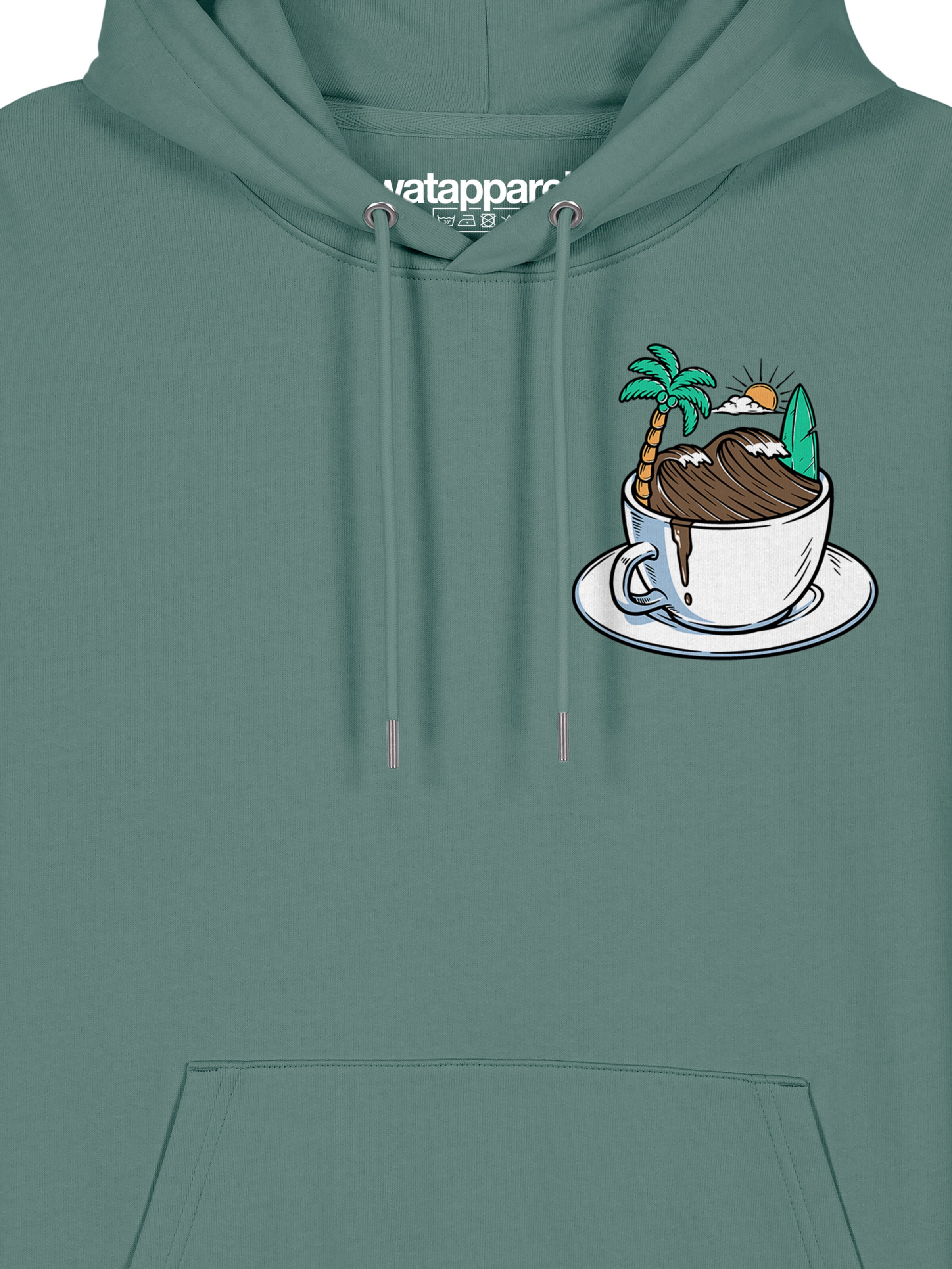 Felpa 'Coffee Waves' di Watapparel in verde
