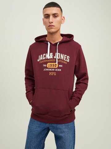 JACK & JONES كنزة رياضية 'Tamp' بلون أحمر: الأمام