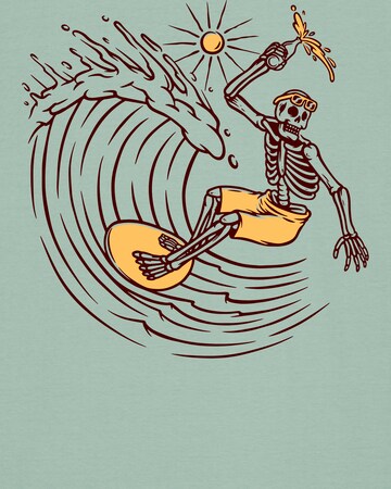 T-Shirt ' Surfing for life ' Watapparel en vert