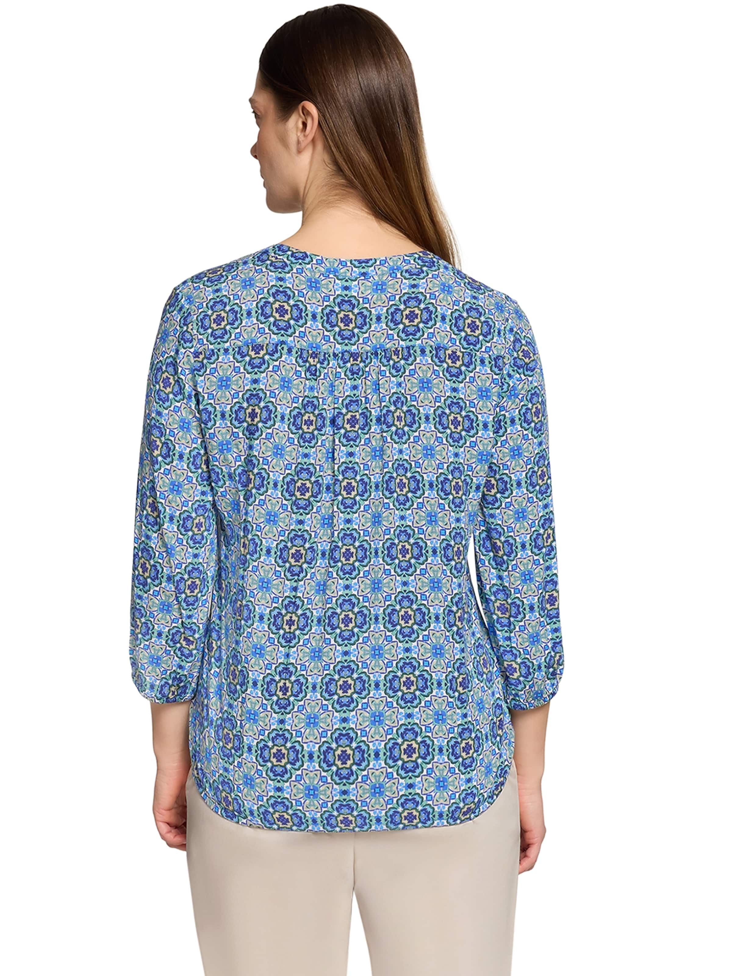 Cartoon Bluse in Blau