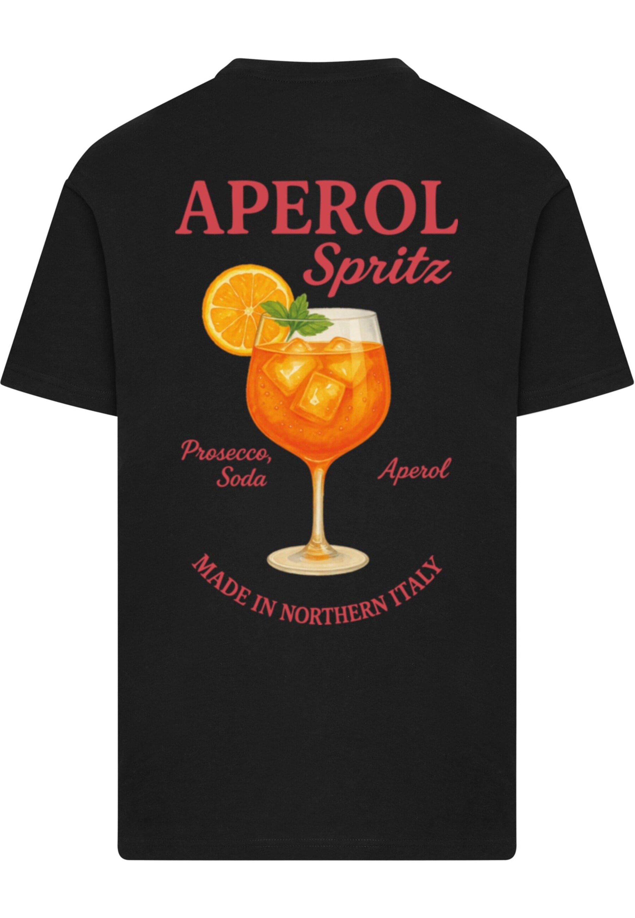Merchcode Koszulka 'Aperol Spritz' w kolorze czarny