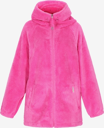 Schmuddelwedda Fleece jas in Roze: voorkant