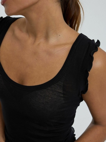 Haut ' Cotton ' Seamless Basic en noir