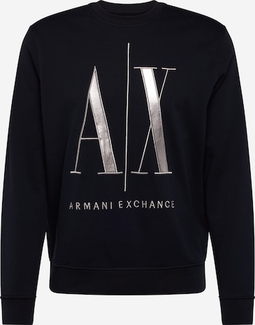 ARMANI EXCHANGE Mikina – modrá: přední strana