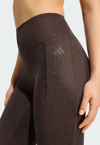 ADIDAS PERFORMANCE - Skinny Pantalón deportivo 'Optime PrimeLift' en marrón