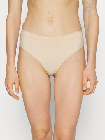 Calvin Klein Underwear String in Beige: front