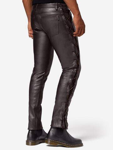 Skinny Pantaloni 'Cow Waxy' di RICANO in nero