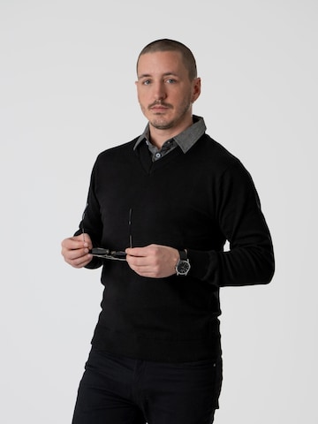 PANTONECLO Pullover 'Pantoneclo Men’s Mock Sweater' i sort