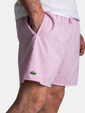 LACOSTE Regular Workout Pants in Pink
