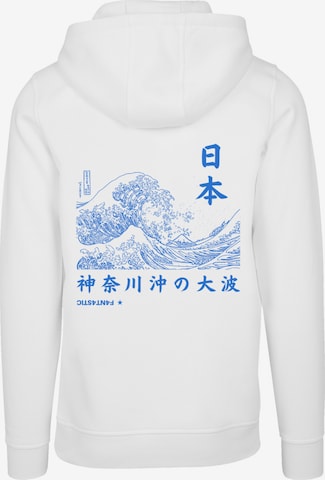 F4NT4STIC Sweatshirt 'Kanagawa Welle Japan' in Wit